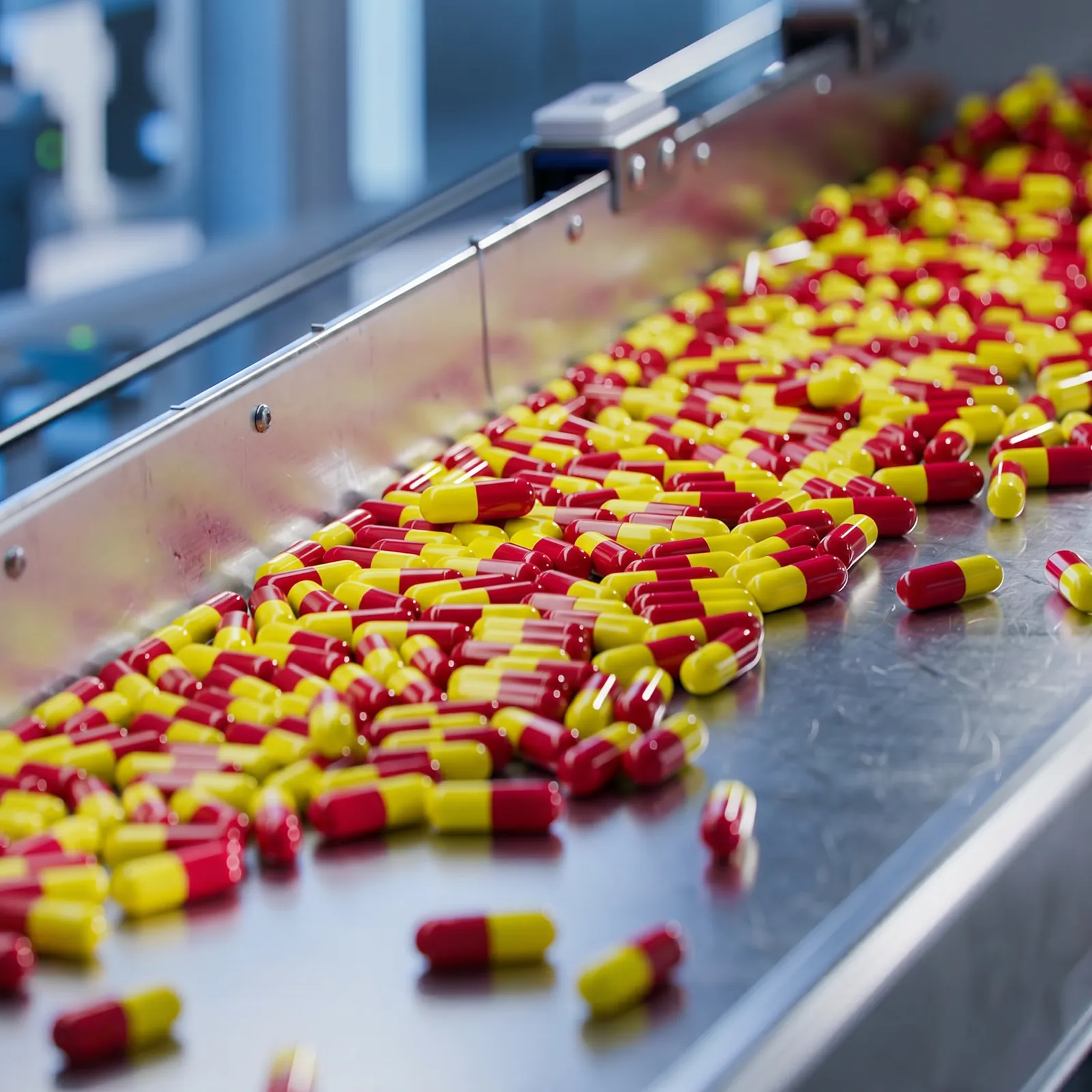 Pharmaceutical packaging conveyor line