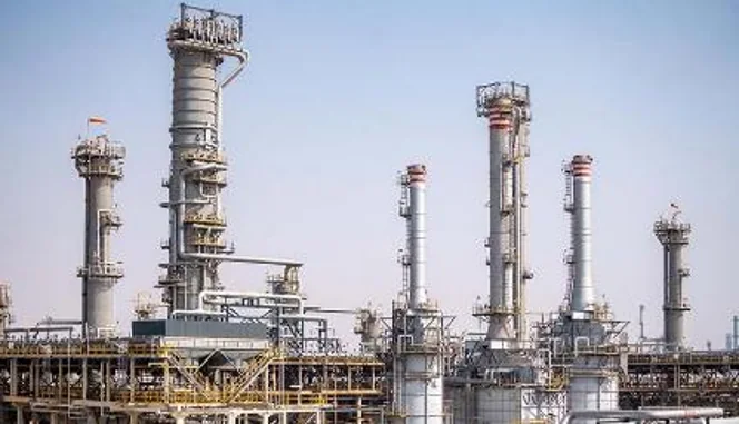 Industrial oil and gas refinery